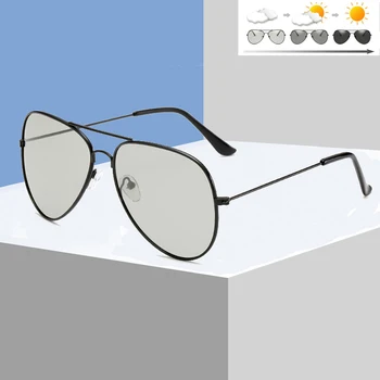 Oamenii Polarizate Fotocromatică ochelari de Soare Pentru Condus ,Decolorarea Ochelari de Soare Vintage Anti-orbire Cameleon ochelari de soare Ochelari de S3026