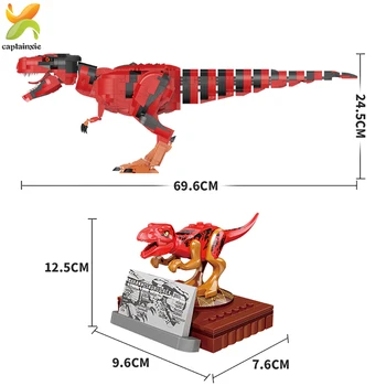 2076pcs Jurassic Dinozaur Tyrannosaurus Rex Dilophosaurus Blocuri Mari de Animale Model de Oraș Film Cărămizi Jucarii pentru Copii