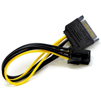 4-Pack PCIe 6-Pin PCI-E 16X la 1X Alimentat Riser Card Adaptor cu 60cm Cablu-prelungitor USB 3.0 & 6-Pin PCI-E SATA