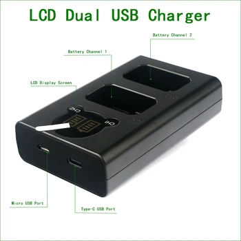 DMW-BLG10 BLE9 Baterie + Dual USB Incarcator pentru Panasonic DC-GX9 DC-GX7 Mark III DMC-TZ100 DMC-TZ101 DMC-TZ110 DC-TZ200