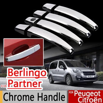 Pentru Peugeot Partner Citroen Berlingo II 2008-2016 Mâner Cromat Acoperă Trim Set de 4buc Accesorii Autocolante Auto Styling Tepee
