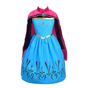 Fete Elsa Anna Încoronare Rochie Copii Cosplay Snow Queen Elza Costume Copii, Carnaval, Petrecere De Craciun De Lux Printesa Haine