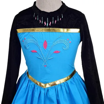 Fete Elsa Anna Încoronare Rochie Copii Cosplay Snow Queen Elza Costume Copii, Carnaval, Petrecere De Craciun De Lux Printesa Haine