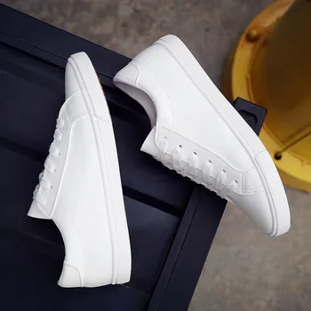Clasic casual panza pantofi de sex feminin 2021 vara plat dantela-up formatori pantofi de moda femei vulcaniza pantofi adidași alb femei