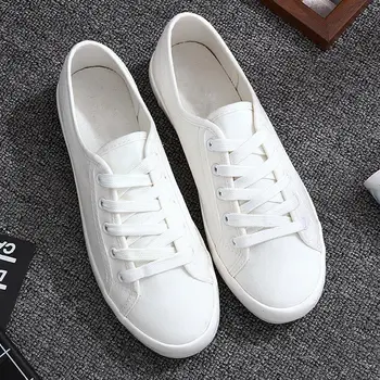 Clasic casual panza pantofi de sex feminin 2021 vara plat dantela-up formatori pantofi de moda femei vulcaniza pantofi adidași alb femei