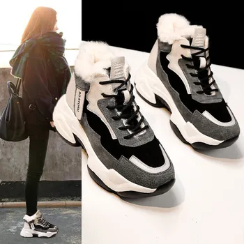 De iarnă pentru Femei Sneakers Platforma Vulcaniza Pantofi de Moda Plus Catifea Caldă de Funcționare Casual, Pantofi de Iarna pentru Femeie sex Feminin 2020