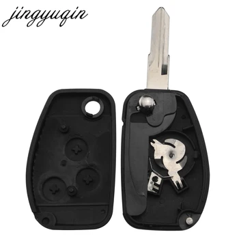 Jingyuqin 10buc/lot Modificat Flip key Fob Caz pentru Renault 3 butoane Kangoo Clio DACIA Logan Sandero Cheie Remote Shell