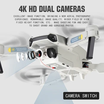 CSJ-X2 Drona Cu Camera HD 4K, 1080p Quadcopter FPV Fotografie WiFi Elicopter de Control de la Distanță Pliabil Jucărie Pentru Băiat Adolescent RC Dron