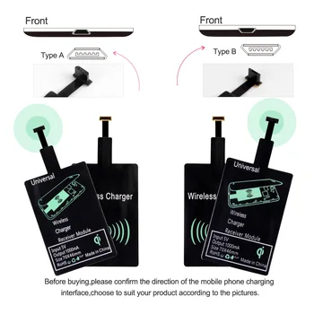 AILEHKUO Noi Qi Wireless Charger Kit Adaptor Bobina pentru iphone X Xs MAX XR 8 plus de Încărcare pentru OPPO R5 K5 OnePlus 6 7