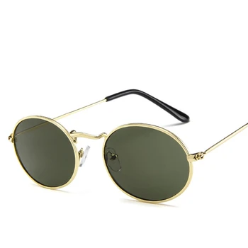 QETOU 2019 NOUA Moda ochelari de Soare Barbati de Brand Designer de Mic Cadru circular ochelari de Soare Femei de Epocă Ochelari de Soare Punk Cadru Metalic