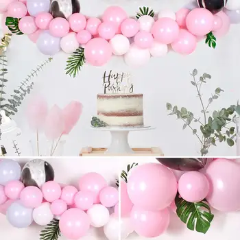 QIFU Macaron Metalice Ballon Set Lanț la mulți ani Baloane Nunta Provizii pentru Petrecere Copil de Dus 1st Birthday Party Decor Copii