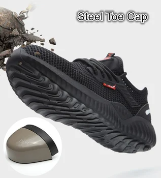 Indestructibil Pantofi pentru Bărbați de Siguranță Pantofi de Lucru cu bombeu metalic Puncție-Dovada Cizme Usoare, Respirabil Adidași Dropshipping