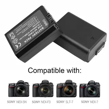 2000mAh NP-FW50 NP-FW50 Acumulator Camera + LCD Dual USB Încărcător pentru Sony Alpha a6500 a6300 a6000 a5000 a3000