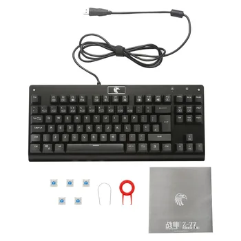 Z77 TKL Mecanice Keyboard Layout UK 88-Cheie fără numpad Tastatură de Gaming cu Rainbow LED Backlight