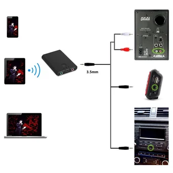 Bluetooth 4.2 Adaptor Wireless Pentru TV DVD Mp3 2in1 Stereo Receptor Transmițător Audio Receptor Wireless Adaptor AUX de 3,5 MM