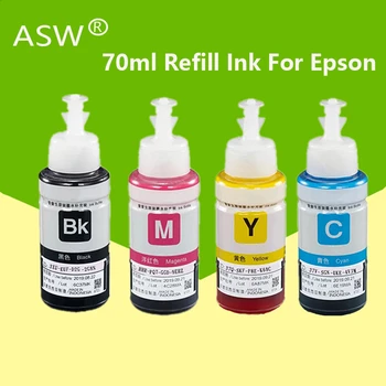 ASW 280ml Cerneala Refill Pentru Epson L550 L555 L566 L100 L110 L132 L200 L210 L222 L300 L362 L366 Cerneală de Imprimantă Kit