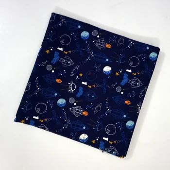 90*145cm planeta astronaut racheta spatiala Panza de Bumbac Tesatura Mozaic pentru Sac de Cusut DIY Masă Canapea Acoperi