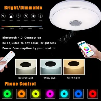 100W Moderne 3D LED Lumini Plafon Iluminat Acasă APP Bluetooth RGB Muzică Ușoară Dormitor Lămpi de Control de la Distanță Inteligent Lampă de Plafon