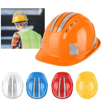 ESCAM Lucrător Site-ul de Construcție Capac de Protecție Ventila ABS Pălărie Tare Benzi Reflectorizante de Siguranță Casca