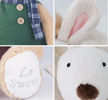 Minunat Dressing Iepuri Păpuși de Pluș Moale Bunny Animale de Pluș Jucărie Pulover Eșarfă Haine Iepure Jucarii pentru Fete Copii Cadouri