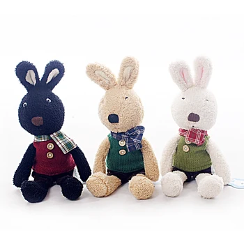 Minunat Dressing Iepuri Păpuși de Pluș Moale Bunny Animale de Pluș Jucărie Pulover Eșarfă Haine Iepure Jucarii pentru Fete Copii Cadouri