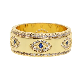 2019 Noua Moda deochi deget inel pentru femei de sex masculin de aur lustruit hip pop bărbați inel pave albastru cz nuntă frumoasă declarație de bijuterii