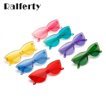 Ralferty Pisica Umbra Ochi Pentru Moda pentru Femei ochelari de Soare Brand Vintage Retro Triunghiular Verde Cateye Ochelari oculos feminino W2109