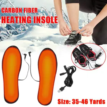 USB Încălzit Tălpi de Pantofi de Picioare Cald Iarna Ciorap Pad Mat Electric de Încălzire cu Branțuri Lavabile Termică Tălpi Unisex