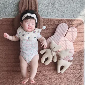 Baby Infant Perna Ursul Desene Animate Iepure Forma De Bumbac Moale Perna De Dormit Nou-Născut Respirabil Perne
