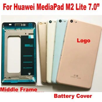 Bateria Capacul din Spate Pentru Huawei MediaPad M2 Lite / T2 Pro 7.0 PLE-701L PLE-703L Ușa din Spate Locuințe Caz Tabletă Coajă de Mijloc Cadru