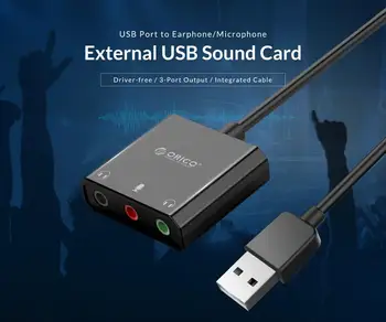 ORICO placa de Sunet USB Extern Interfata 3.5 mm Microfon Stereo Audio de Reglare a Volumului Gratuit Unitate Adaptor pentru Laptop PS4 Headse