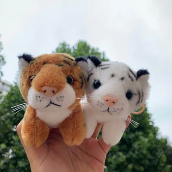 Simulate tigru mic pandantiv zero portofel păpușă jucărie de pluș Galben tigru alb tigru păpușă băiat și fată rucsac agățat de ornament