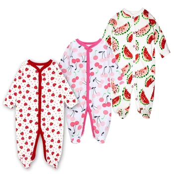 Copil Nou-Născut Băieți Cu Picioare Traverse Pijamale Copii Fete Haine Roupa Bebe 3 6 9 12 Luni De Îmbrăcăminte Pentru Sugari