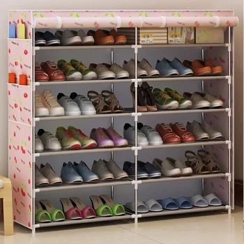2019 Simplu NOU Capacitate Mare de Depozitare rack de Praf Multistrat Pânză Organizator Pantofi Cabinet 6-8 strat Dublu Rând de Pantofi Raft
