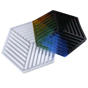 Hexagon Triunghi Interior Benzi Coaster Mucegai Silicon pentru Cristal Coaster Mucegai Decor Acasă Ambarcațiunile de Rășină de Artă