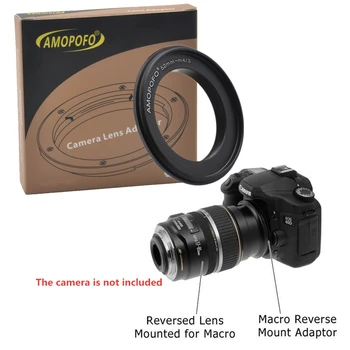 49mm pentru 77mm Macro Reverse Adapter Ring M4/3 Camera LUMIX GX7 GF6 GH3 G5 GF5 GX1 GF3 G3 Olympus OM-D E-M1 E-M5, E-PL6 E-P5 DSLR C