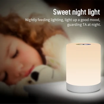 Smart Noptiera Lămpi cu LED-uri Control Tactil Lumina de Noapte Dimmer Lampă de Culoare RGB Reîncărcabilă LED-uri de Iluminat Bun Cadou de Craciun Pentru Copii