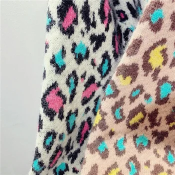 2021 Femei Toamna O-Gât Pulover Puff Maneca Lunga Femei Cald Pulover Gros De Imprimare Leopard Femei De Iarnă, Pulovere Trage Femme