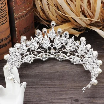 Mireasa Cristal Pearl bijuterii seturi Noi de Design Stras Cravată Colier Cercei Tiara de Mireasa pentru Femei Bijuterii de Nunta Set