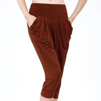 Moda Vițel-Lungime Pantaloni Harem Pentru Femei De Mari Dimensiuni De Culoare Pură Talie Elastic Casual Cool Pantaloni Pantaloni Pantaloni Largi &Codrin Q292