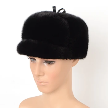 Capace Pentru Bărbați Blană Neagră Pălărie Nurca Oameni de Moda en-Gros Bonete Nou 2020 Toamna-iarna Blană de Nurcă Casual Pălărie