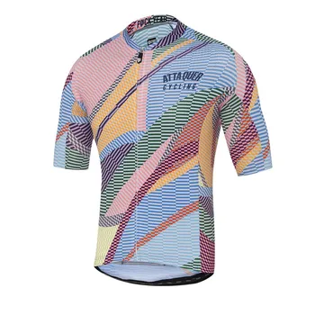 ATTAQUER jersey costum 2020 colorate ciclu purta MTB ropa ciclismo ciclistă homme ciclism îmbrăcăminte maneci scurte jersey bib shorts