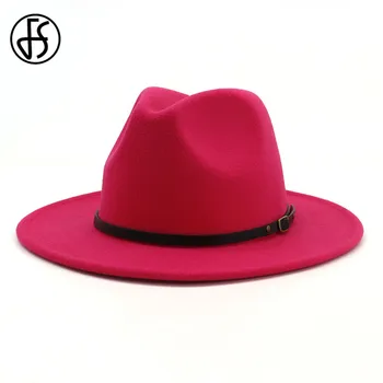 FS Violet Pălării Fedora Pălărie Jazz Bărbați Femei Lână Simțit Cloche Fedora Capacul de Sus Bowler Trilby Fedoras Sombrero Mujer de Epocă