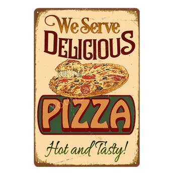 Fierbinte Pizza italiană Placa Retro Stil New York Pizza Delicioasa Decor de Perete din Metal Poster Pentru Magazin Acasă Bucatarie Pizzerie Semne YD005