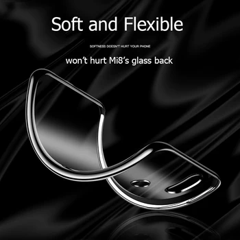 Pentru Xiaomi Mi 8 Caz Laser 3D Placare de Lux Moale TPU Capac transparent Pentru Xiomi Xiaomi Mi 8 SE Mi8 Cristal Cazuri de Telefon
