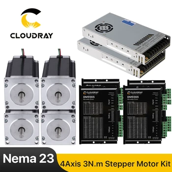 4 Axe CNC Router Kit 3N.m Nema 23 De Motor pas cu pas + DM556S Stepper Driver + 350W putere de aprovizionare