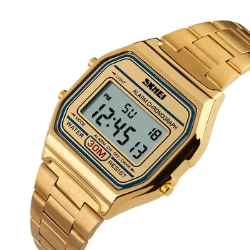 SKMEI Fierbinte Bărbați Ceas Digital cu LED Ceasuri Sport barbati Relogio Masculino Relojes din Oțel Inoxidabil Impermeabil Militar Ceasuri de mana