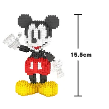 Disney Anime Mickey Minnie Magic Blocks Diy Cărămizi De Construcție De Desene Animate Drăguț Figurine Model Jucarii Copii Juguetes Cadouri