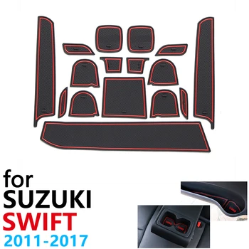 Anti-Alunecare de Cauciuc, Cupa de Perna Ușa Groove Mat pentru Suzuki Maruti Swift DZire Sport ZC72S ZC82S ZC32S 2011~2017 Accesorii Auto