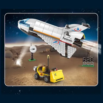 WANGE Spațiu Luna Explorare Serie de Blocuri Spacerocket Baza de Lansare Lunar LanderVihicle Star Rover Model de Jucărie de Învățământ